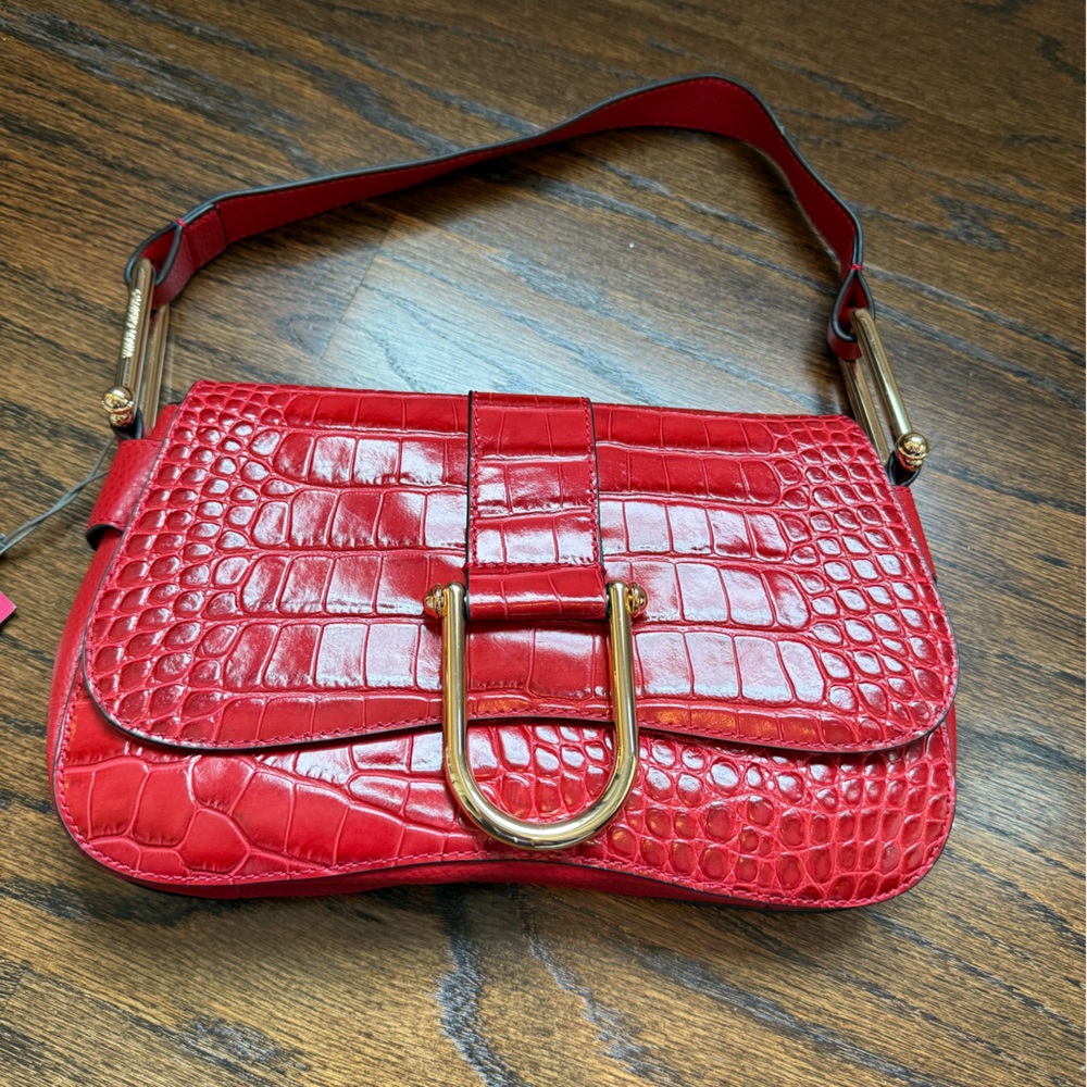 Vince Camuto Scarlet Croc-Embossed Crossbody Bag